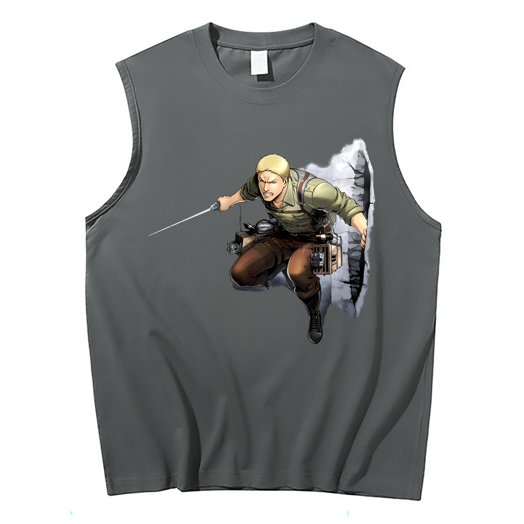 （画像用） 進撃の巨人 ライナー・ブラウン Attack on Titan Reiner Braun コットン100％タンクトップ（フロントプリント）
